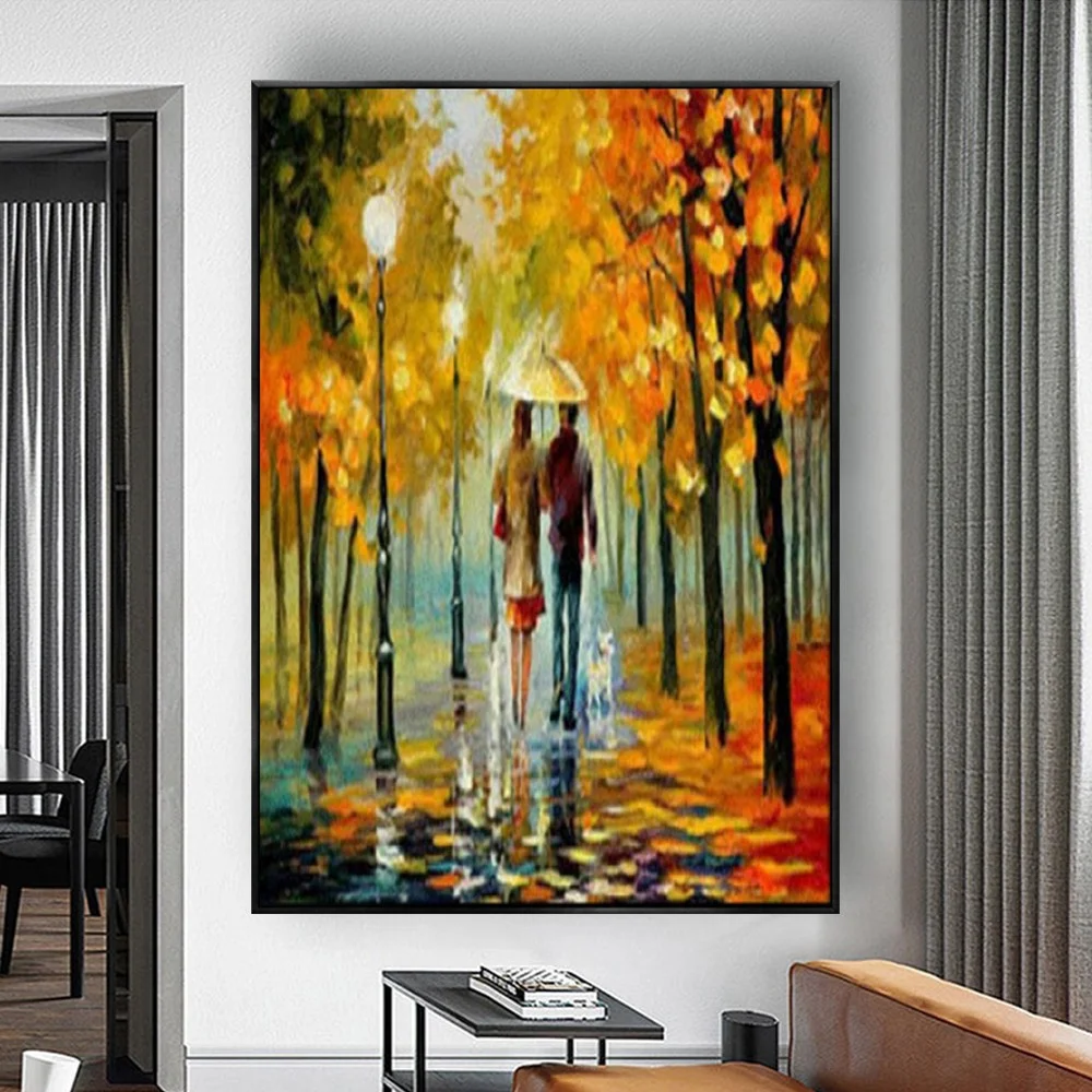 

100% Hand-Painted Wall Art Picture Modern Large Coloring Abstract Knife Oil Painting On Canvas Poster For Home Living Room Decor