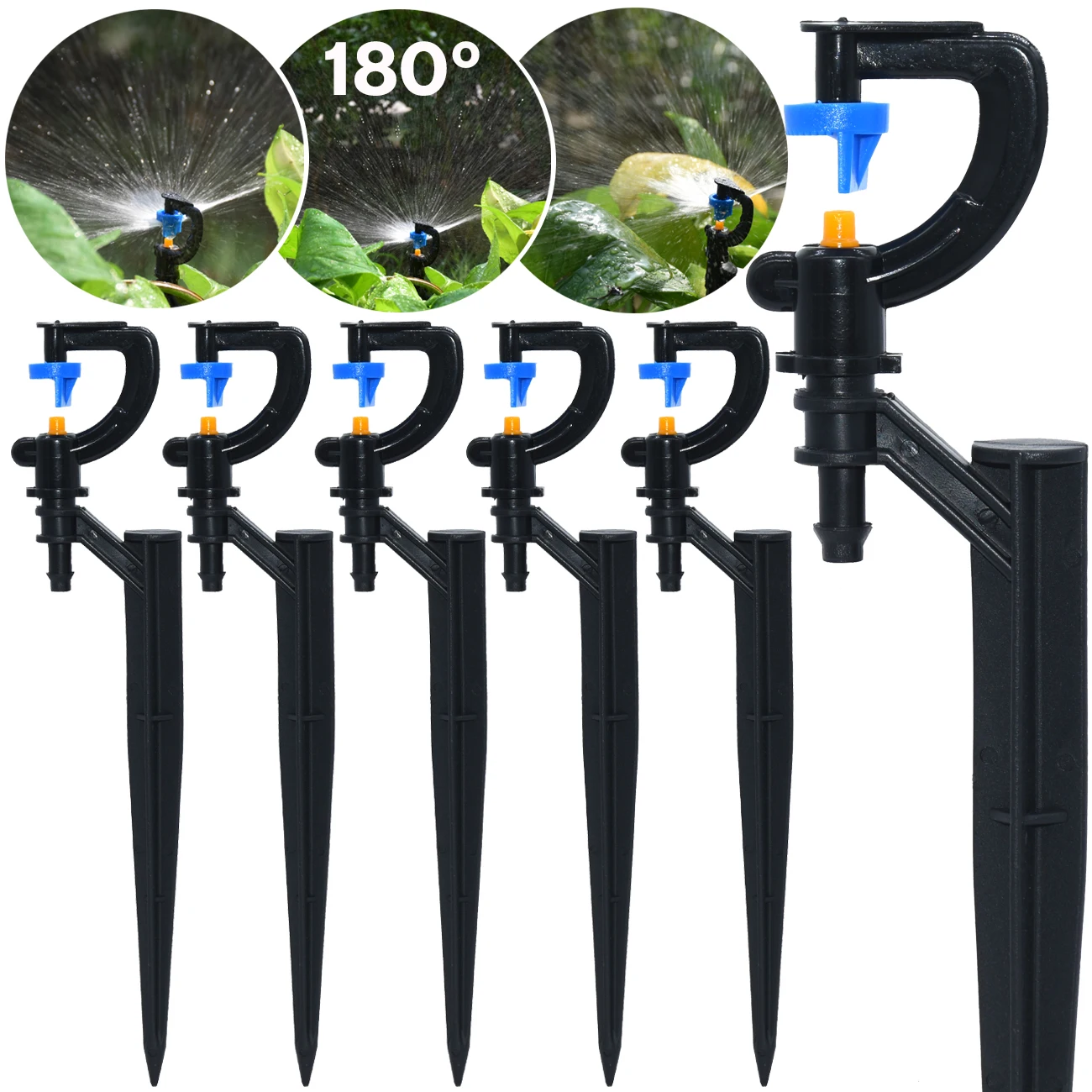 

KESLA 20X Greenhouse 180Degree Misting Nozzle 13cm Stake 1/4'' Barb Garden Irrigation Sprinkler Drip Irrigation Agriculture Farm