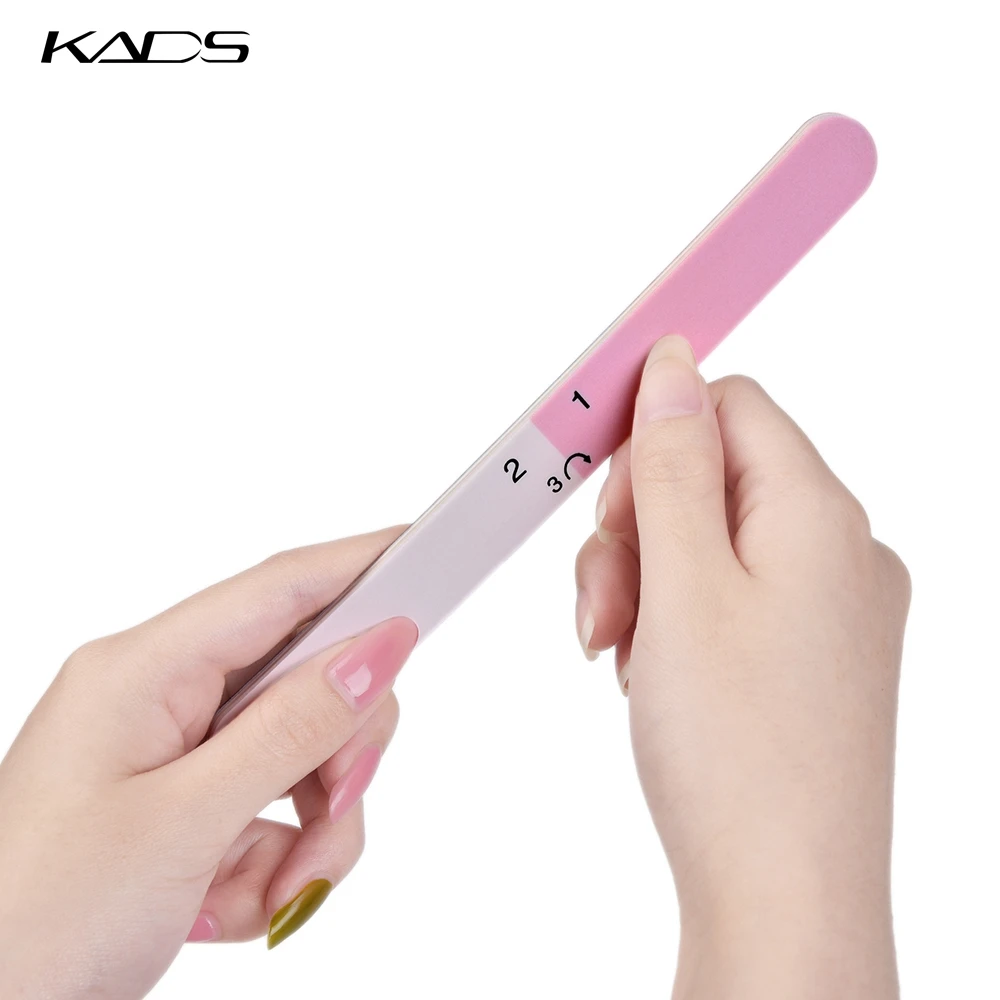 KADS 3 Way Nail File and Buffer 320 600 3000 Sandpaper Nail Polishing File Grit for Women Girls Manicure Tools Professional Care