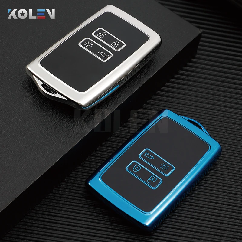 TPU Car Smart Key Case Cover Shell Fob For Renault Koleos Kadjar Clio Megane Captur Espace Kangoo Sandero Talisman Accessories