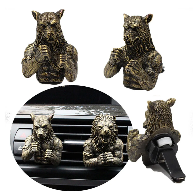 Personality Car Air Freshener Resin Animal Auto Air Outlet Aromatherapy Ornament Car Interior Accessories Perfume Diffuser