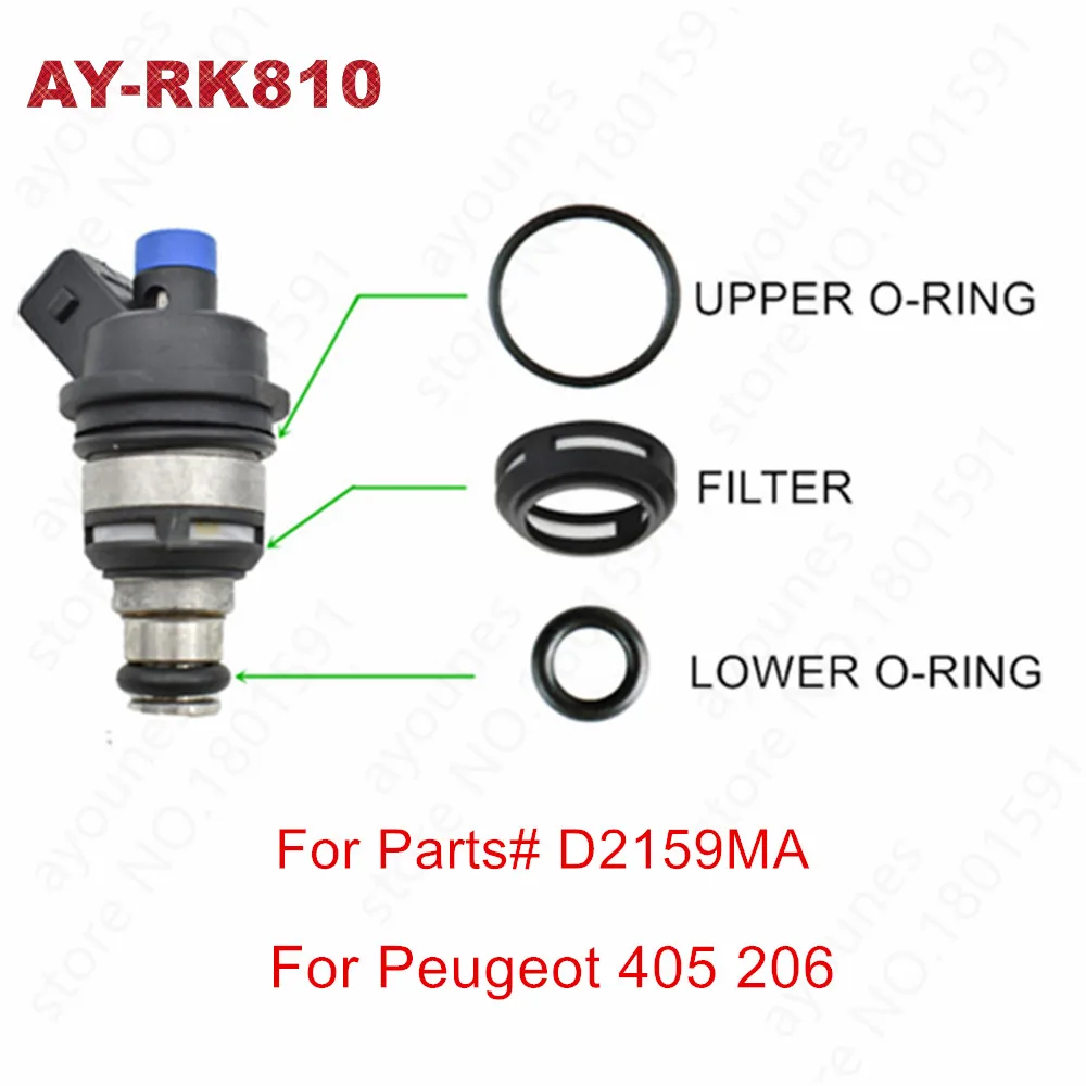 

4pieces/set Fuel injector repair kits for Peugeot 206 405 PUNTA AZUL D2159MA PG405 (AY-RK810)