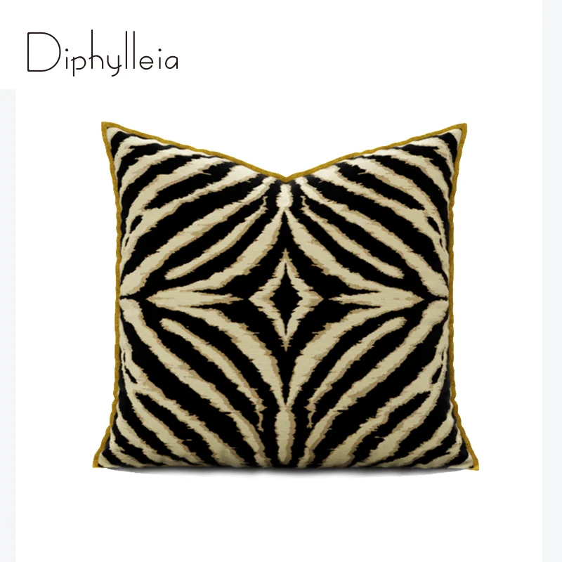 

Diphylleia Hot Selling Cushion Cover Chic Home Decorative Leopard Zebra Pattern Modern Simple Pillow Case Luxury Coussin 45x45cm