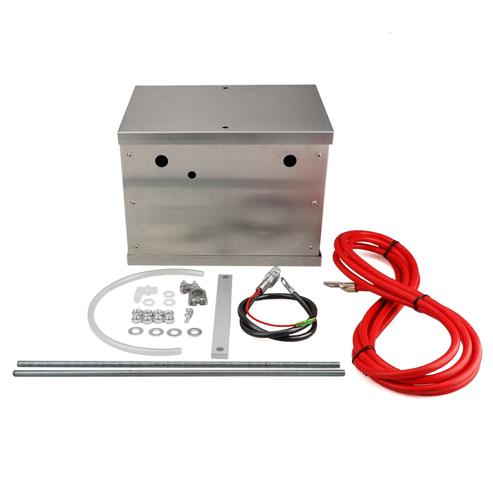 Complete Aluminum Battery Box Relocation Kit Universal Billet Street or Racing car