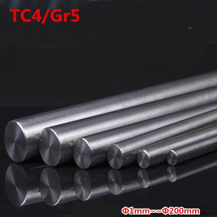 4pc/lot Length 250mm TC4 Titanium Ti Bar Grade GR5 Metal Rod Diameter 1/2/3/4/5/6/7/8/9/10mm For Manufacturing Gas aerospace