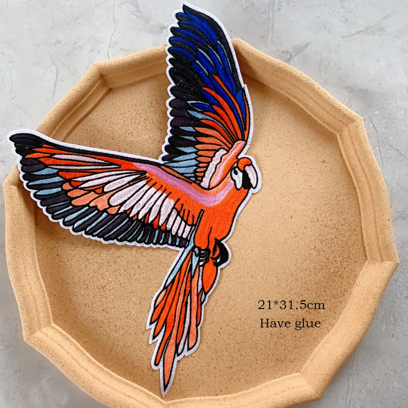 Embroidery Patches for Clothing Accessories, Embroidery Badges, Cartoon Animal, Bird, Wholesale