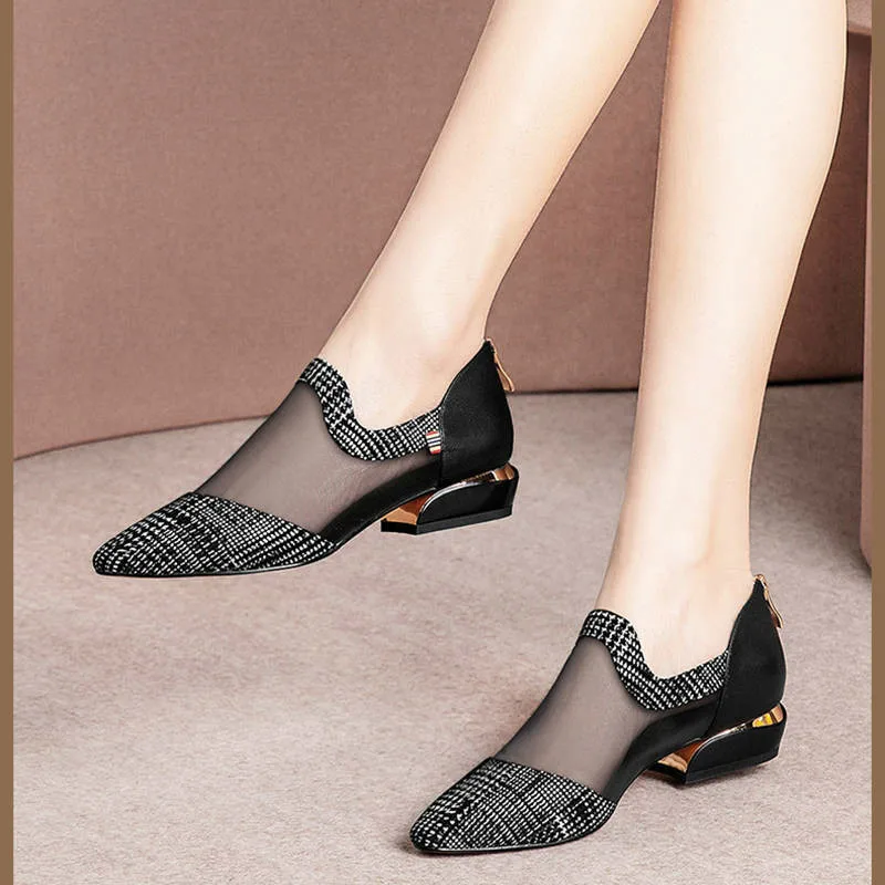 NEW Elegant Women Lady Maiden Summer Fashion Gauze Mesh Air Casual Flat Shoes Female Mujer Shallow Sandals Shoes