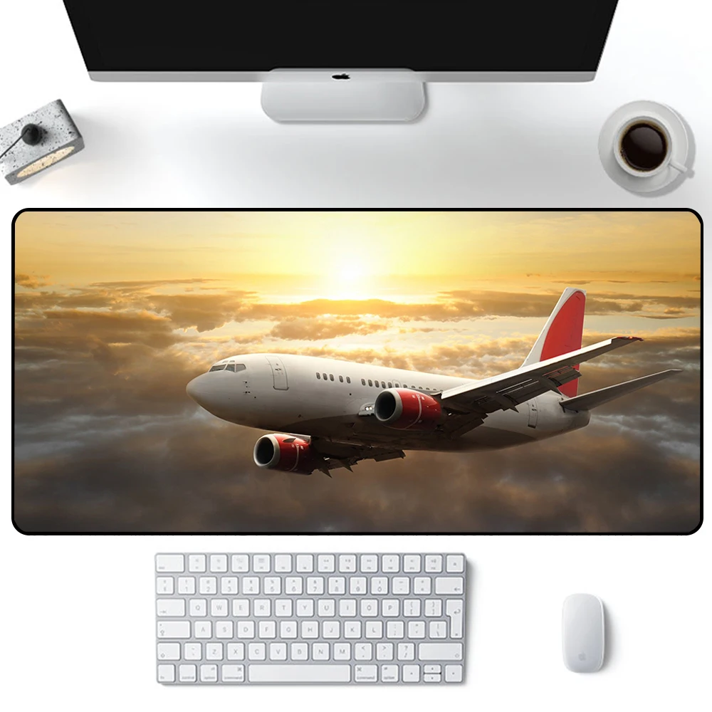 Airplane Flight Clouds Mouse Pad Large Gaming Mousepad Gamer XXL Computer Office Mouse Mat Keyboard Mat Desk Pad Laptop Mausepad