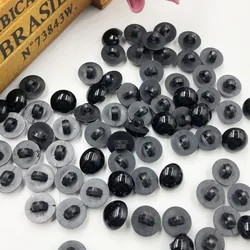 50pcs 10mm Acrylic Mushroom Black Shank Buttons Plastic Decorative Button Negro DIY Sewing Eye For Dolls Toy Eyes PT133