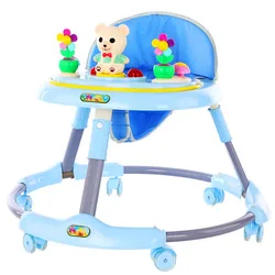 Baby Walker Music Baby Folding Bike 6-18 Months Children Anti-rollover Multifunctional Walker