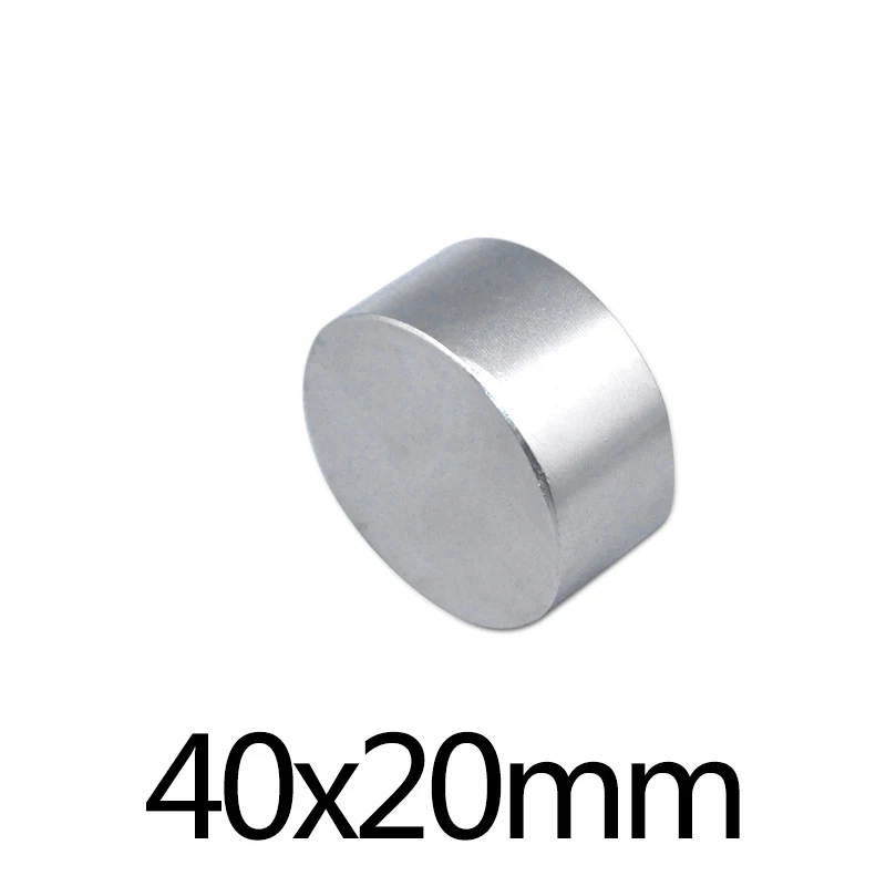 1/2/3PCS Big Magnet Major Diameter  Bulk Round Magnets 40x20mm Neodymium Disc Magnet 40*20 mm circular