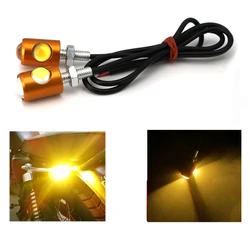 Lámpara LED de señal para motocicleta, luz trasera de freno, antiniebla, 2 piezas, superbrillante, Perno para matrícula de coche