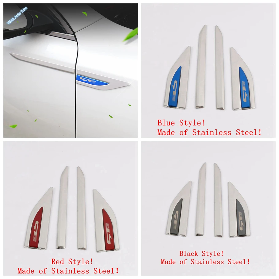 

Lapetus Car Exterior Intake Air Vent Hood Fender Cover Trim Stainless Steel 4Pcs Fit For Kia Cerato Forte K3 2019 - 2022