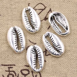 10pcs Charms Bohemian Cowrie Conch Shell 19x12mm Antique Silver Color Pendants Making DIY Handmade Tibetan Finding Jewelry