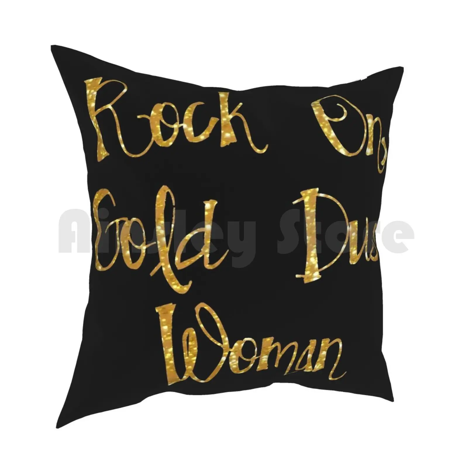 Gold Dust Woman Pillow Case Printed Home Soft Throw Pillow Stevie Nicks Music Lyric Song Quote Typography