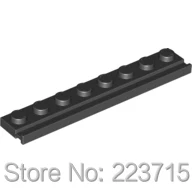 *Plate 1x8 w. Rail*20pcs DIY enlighten block brick part No.4510 Compatible With Other Assembles Particles