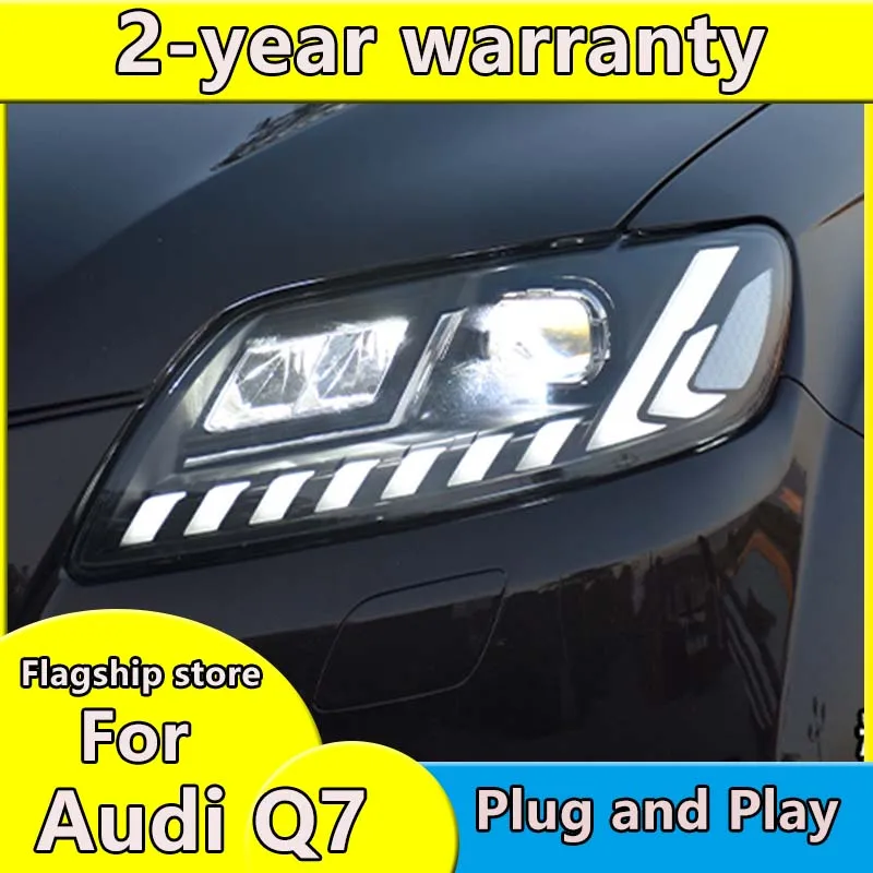 Car Styling for Audi Q7 2006-2015 led headlight for audi q7 Headlight Lamp LED Headlamp Accessories