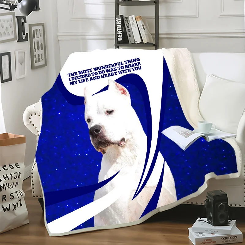 Animal Blanket Argentino Dog Printing Child Adult Thick Quilt Home Life Picnic Travel Fashion Throw Blanket Drop Shipping