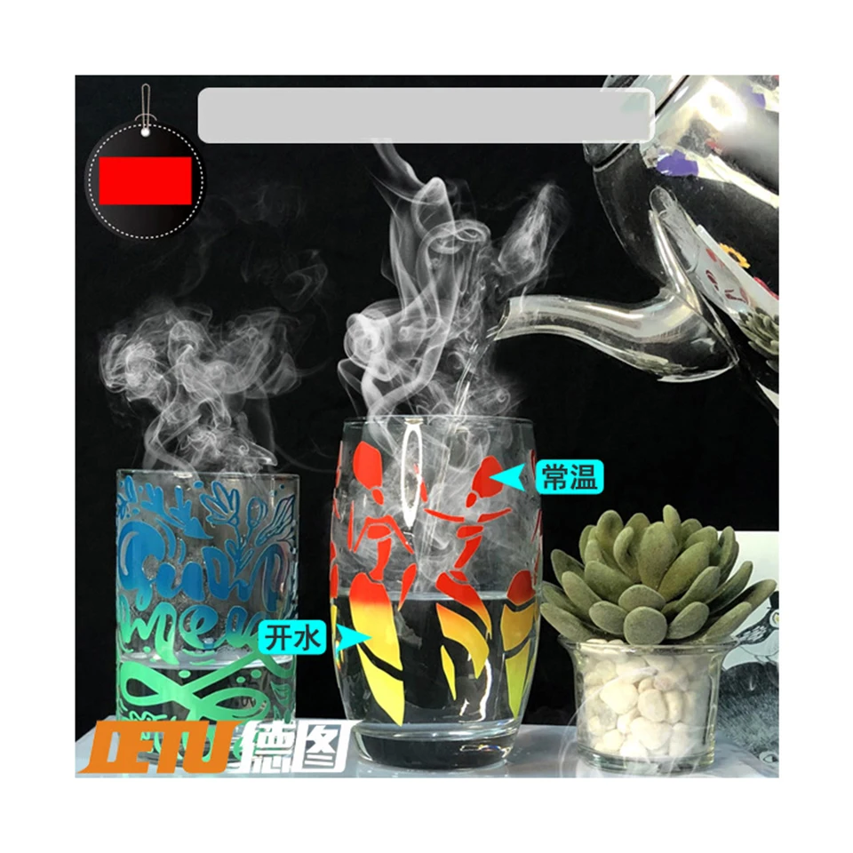 5-Pack Heat Sensitive Vinyl Sheets, 12x12 Inch Color Changing Adhesive Paper for DIY Mug Decor,Thermal Reactive Sticker HDW01-03