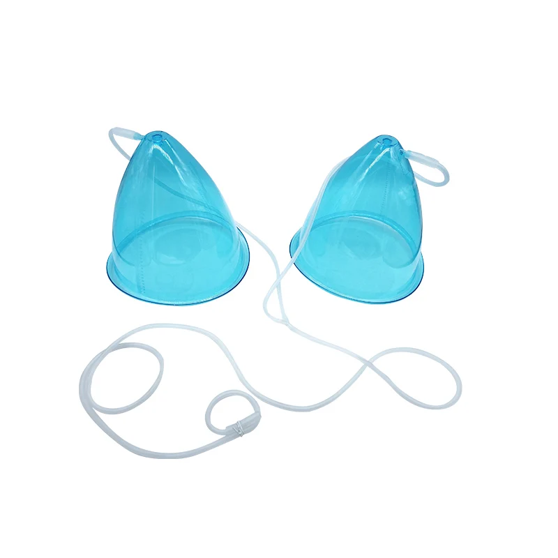 2Pcs 21cm King Size Vacuum Suction Blue XXL Cups With Vacuum Tube for Sexy European American Female Butt Breast Lifting