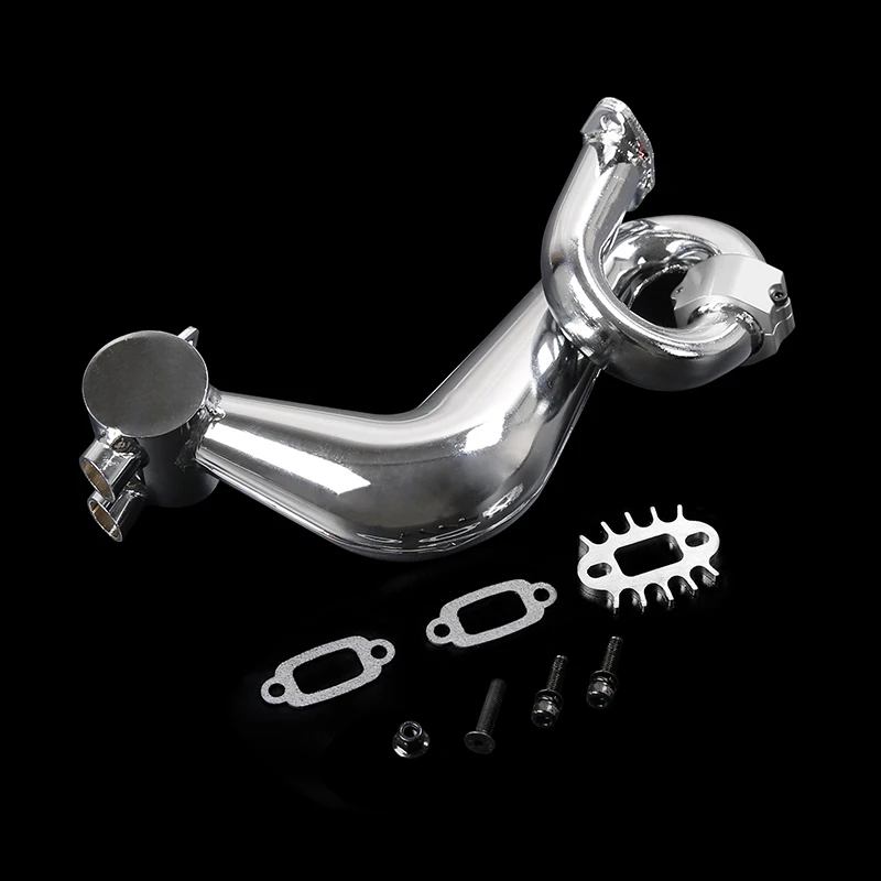 SS Silencer Exhaust Pipe Gen.2 with Metal Clamp for 1/5 Hpi ROFUN BAHA ROVAN BAJA 5B KINGMOTOR RC CAR RACING TOYS PARTS