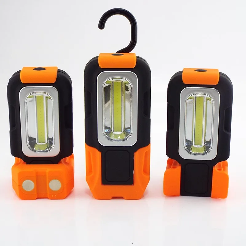 mini Multifunction hand COB LED Flashlight Hiking work flash light Hook night light camping Torch Lamp For Car repair camping