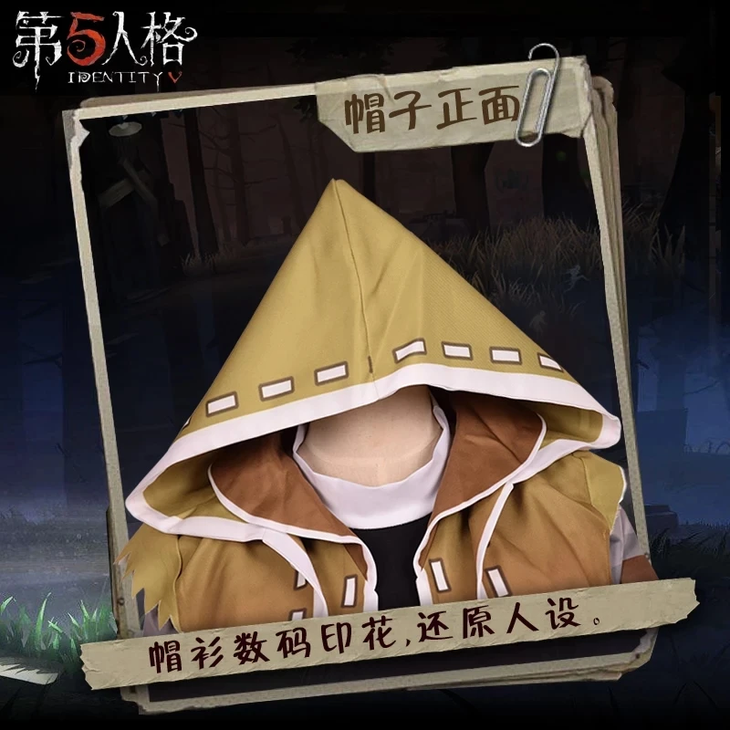 Anime Identity V Naib Subedar Assassin Cloak Skin Leather Gothic Uniform Cosplay Costume Clothes With buttonholes For Halloween