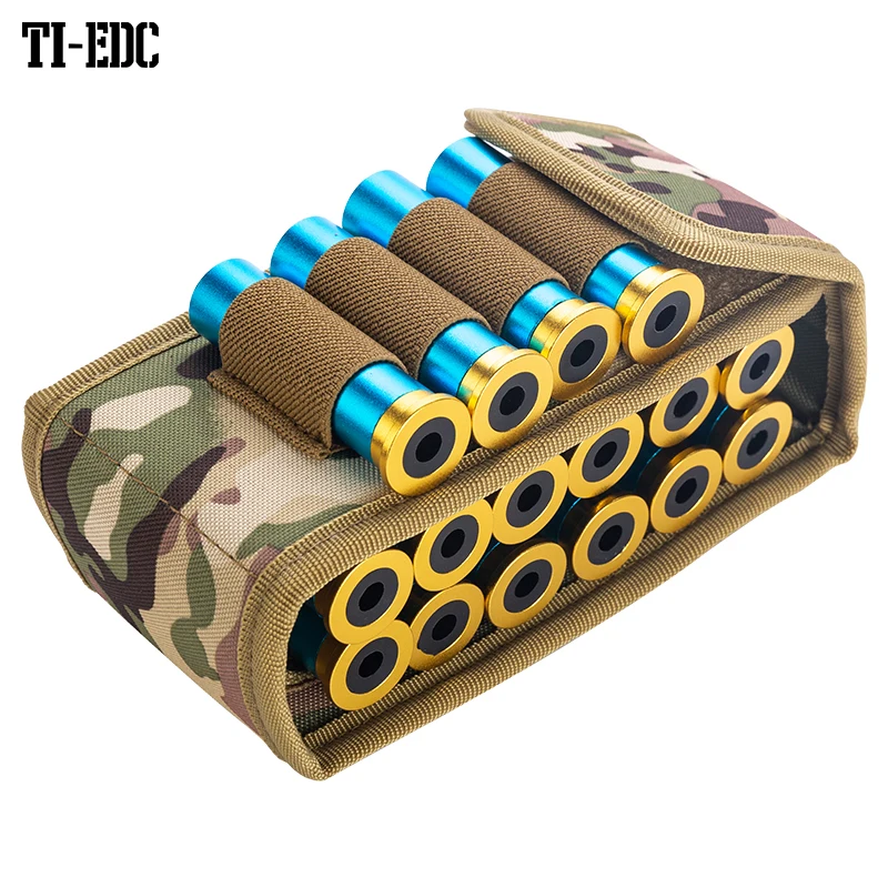 Nylon Bullet Bag Outdoor Buttstock Hunting Ammo Pouch Tactical Military Airsoft Shell Holder Gun Accessories Cartridges