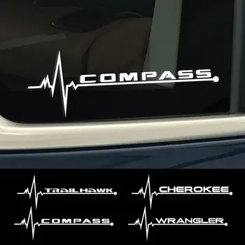 2 adesivi per finestrini laterali auto per Jeep Cherokee Commander Compass Liberty Patriot Rubicon TrailHawk Wrangler Accessori auto 10 best sales accessori jeep liberty kk - №3