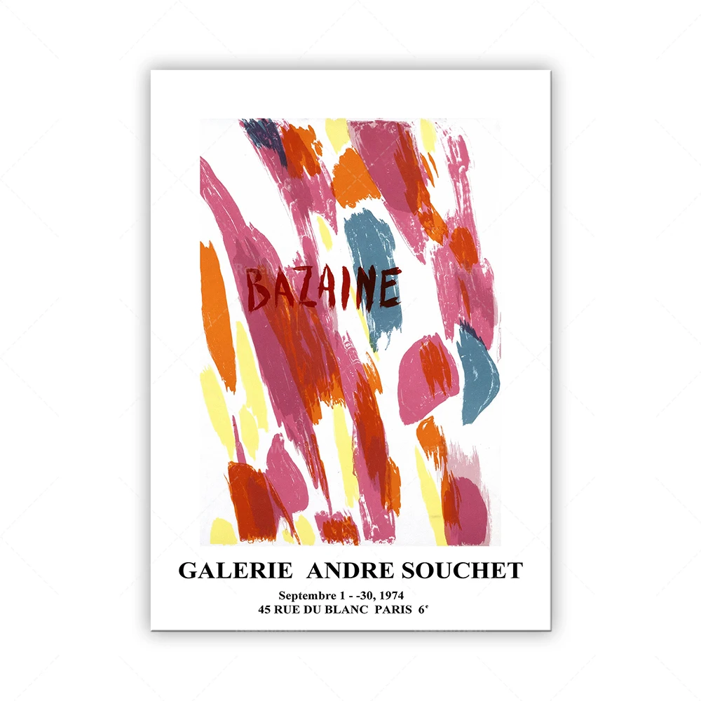Reprint of a Vintage French exhibition Poster for works by Bazaine