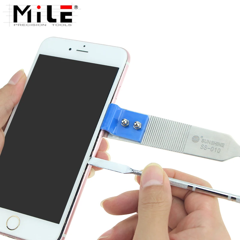 MILE double extrémités réparation de téléphone en acier inoxydable démonter cadre ouvert outils pour iPhone iPad Samsung Design antidérapant Mobile