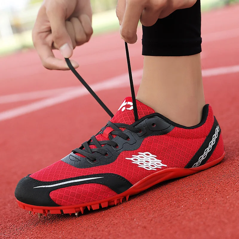Men Track Field Shoes Women Spikes Sneakers Athlete Running Training Lightweight Racing Match Spike Sport Shoes Plus Size 36-45