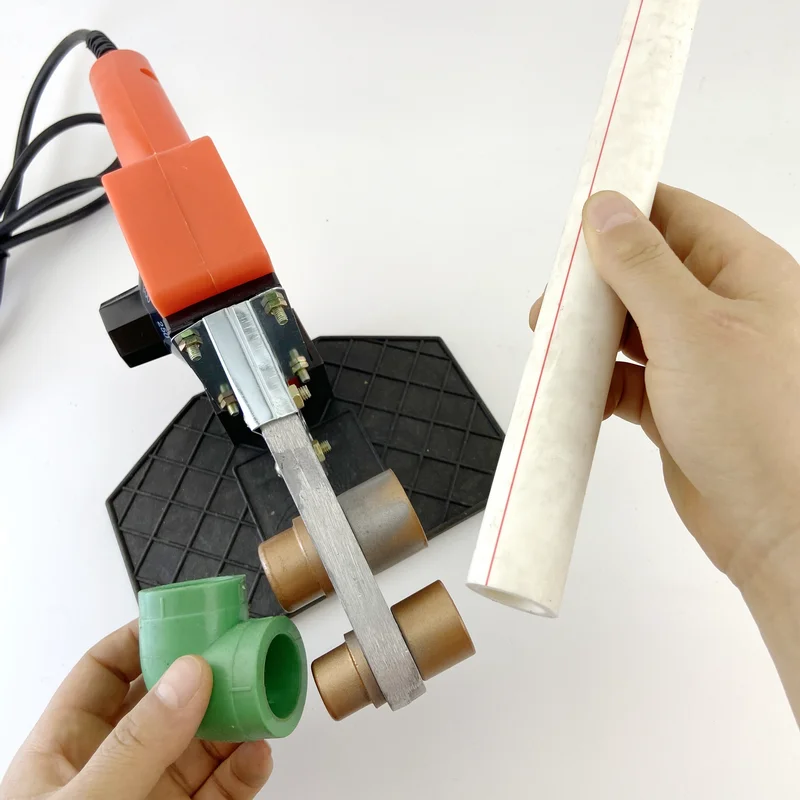Máquina de soldadura por fusión de tubos de Pvc rojo HT32, herramientas de fontanería, 20mm, 25mm, 32mm, cabezal de troquel AC 220V, 600 W,