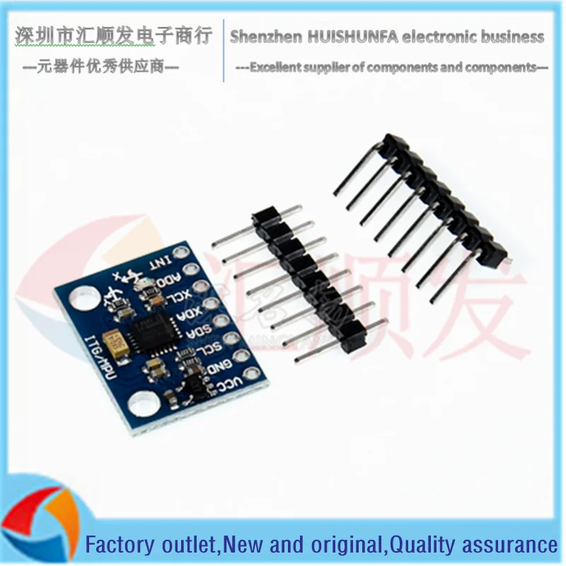 MPU-6050 module three-axis acceleration gyroscope 6DOF GY-521 code schematic diagram gold plate