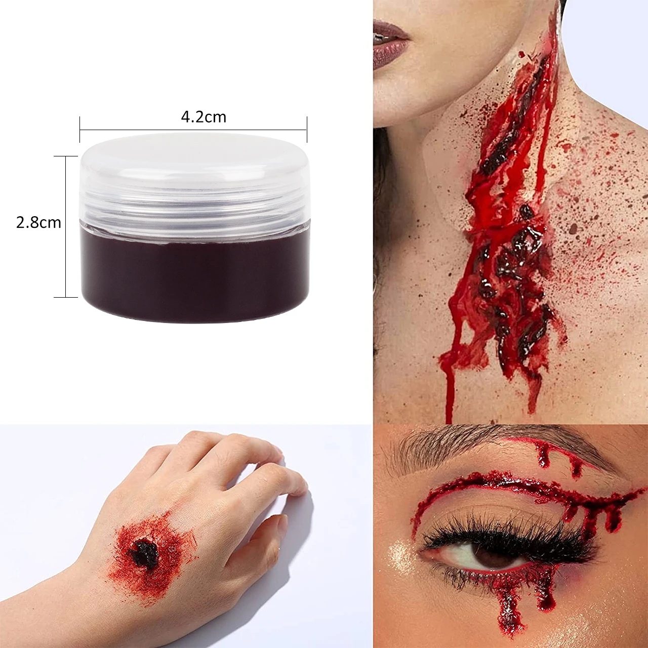 VERONNI SFX Makeup Kit Scars Wax Halloween Special Effects Stage Fake Wound Skin Wax with Spatula Stipple Sponge Fake Wood