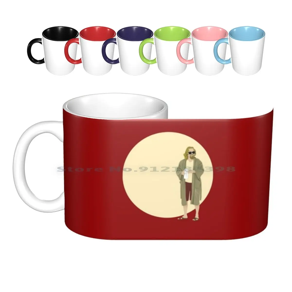 The Dude The Big Lebowski Circle Ceramic Mugs Coffee Cups Milk Tea Mug Dude Big Lebowski Nota Film Actor Comic Creative