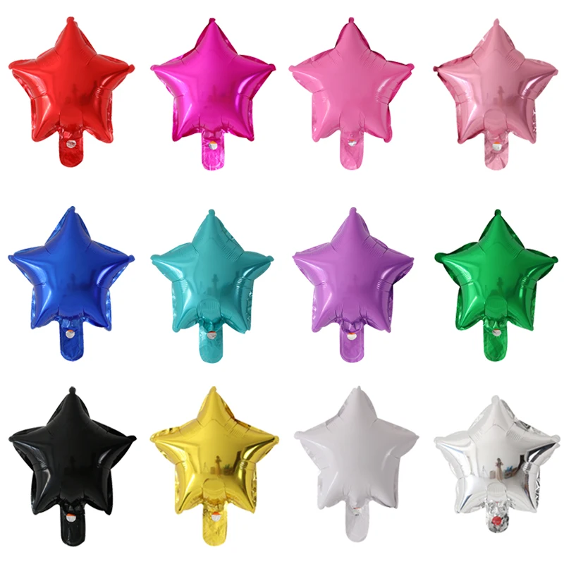 

10pcs/lot 10 inch Star Foil Balloons Wedding Birthday Party Backdrop decoration Air Inflatable Globos baby shower Gifts kids Toy