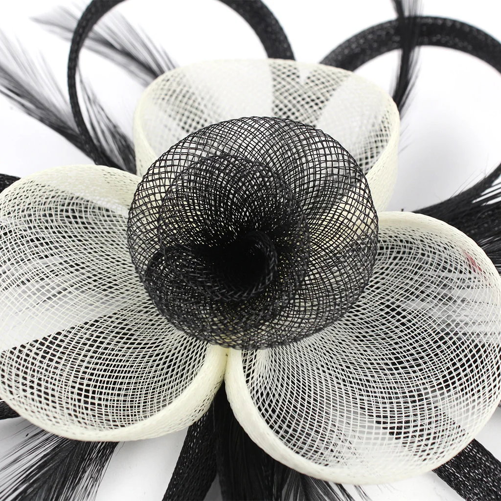 Fascinator Hat Veil Feather Fascinator Hair Clip Tea Party Pillbox Derby Hat Fascinator Bridal Wedding Veil