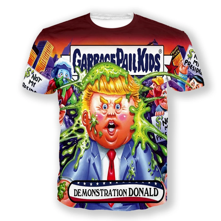 New Fashion  Women/men\'s 3D Print Cartoon Garbage Pail Kids Casual T-shirts Harajuku  T-shirts