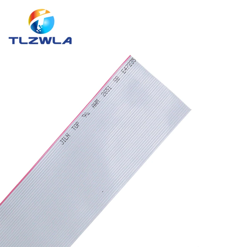 10Meter 1.27mm spacing 8P 10P 12P 14P 16P 20P 26P 30P 40P Grey flat cable FC-8 10 16 28AWG The wire,For IDC FC 2.54MM connector