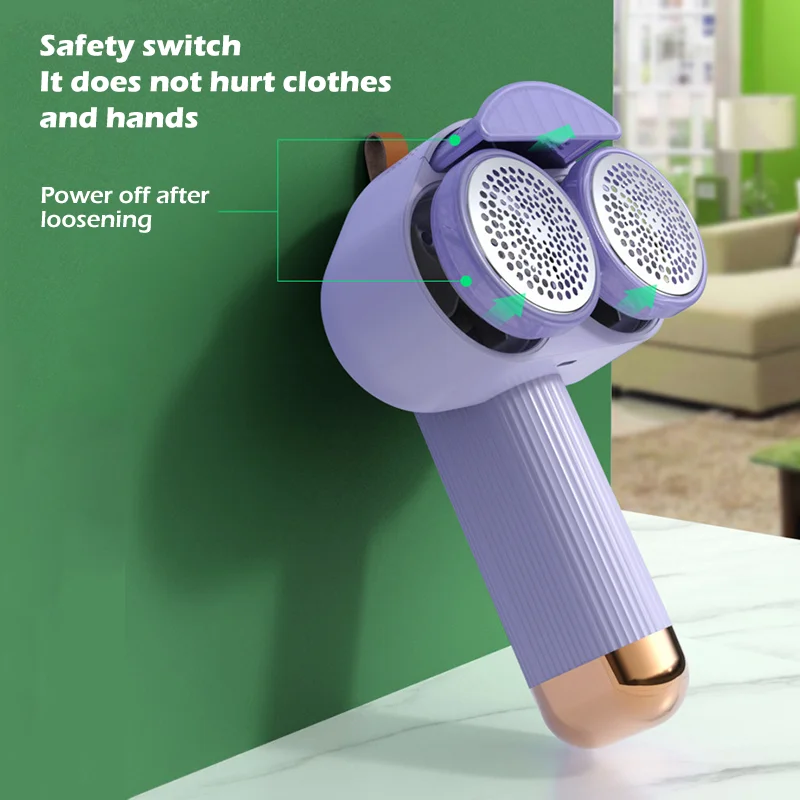 Двухсторонний триммер для волос с шариками устройство для приклеивания 2 в 1 USB Бритва для ткани Машинка для удаления волос для одежды гранул...