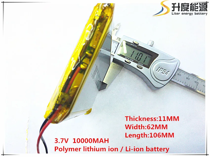 1pcs [SD] 3.7V,10000mAH,[1162106] Polymer lithium ion / Li-ion battery for TOY,POWER BANK,GPS,mp3,mp4,cell phone,speaker