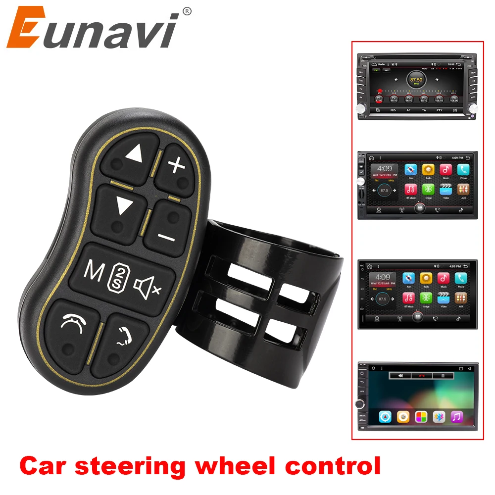 

Eunavi Car-Styling Universal steering wheel controler with audio volume bluetooth control for DVD GPS unit radio