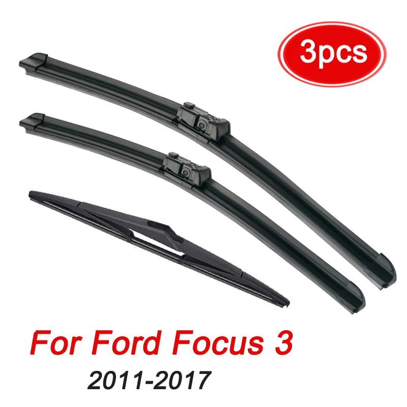 Windshield Windscreen Wiper Blades For Ford Focus 3 Hatchback Front Rear Window 2011 2012 2013 2014 2015 2016 2017