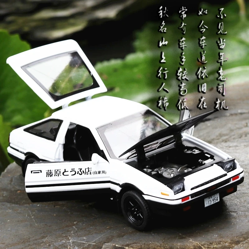 1:28 INITIAL D AE86 Alloy Toy Alloy Car Diecasts & Toy Vehicles Car Model Miniature Scale Model Car Toys For Children