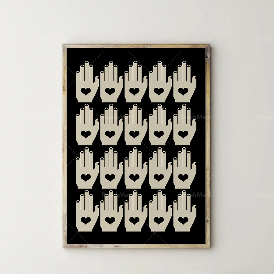 Retro Love ART PRINT Font Art Wall Decoration Scandinavian Poster Gallery Wall Minimal Artwork