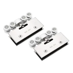 Stainless Steel Glass door Hanging Wheels 110kg Load bearing sliding door hanging pulley glass door roller hanging track pulley