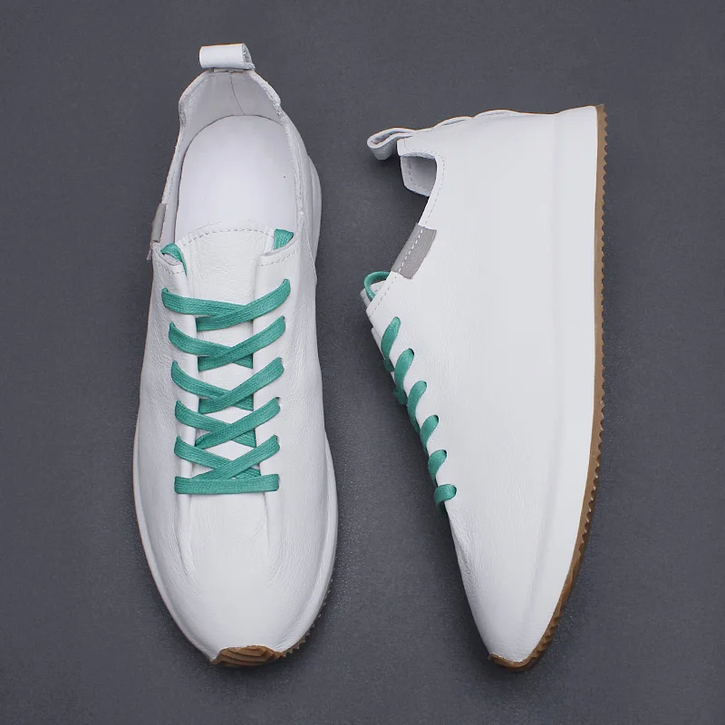 Small white shoes men leather 2024new fashion shoes men casual shoes Korea sports board shoes fashion men leather shoes