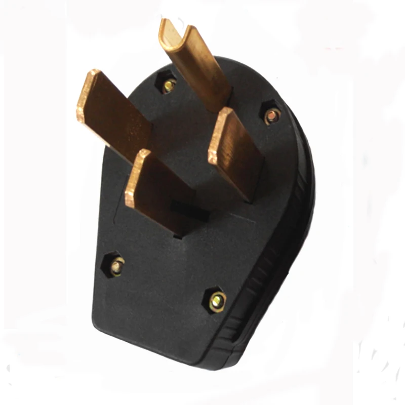 USA 3 Pole Industrial Grade NEMA 14-50P Power Plug, 50-Amp 4-Prong 125/250V Straight Blade Angles Dryer Replacement Male Plug