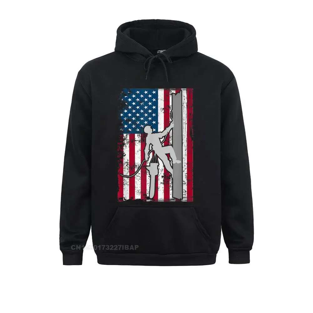 Arborist T Shirt Patriotic Gifts American Flag Retro Adult Sweatshirts Europe Hoodies Long Sleeve Unique Hoods